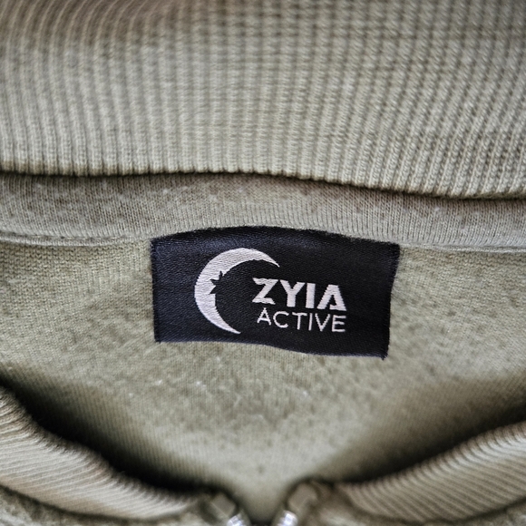 Zyia Active Flying V Olive Green Sherpa Zip Bomber Jacket Size:XXL - Picture 2 of 8